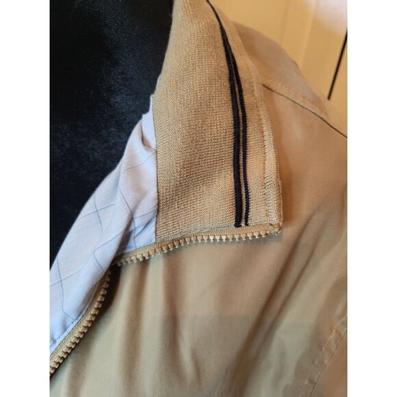 Men's Vintage 90's Tan Van Heusen Windbreaker L Pockets Gorpcore Grandpa Retro - Picture 4 of 8